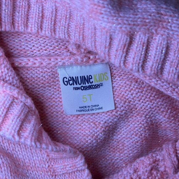 OshKosh Ear Hooded Cape Kids Size 5t Pink Fleece Lined - Picture 4 of 4